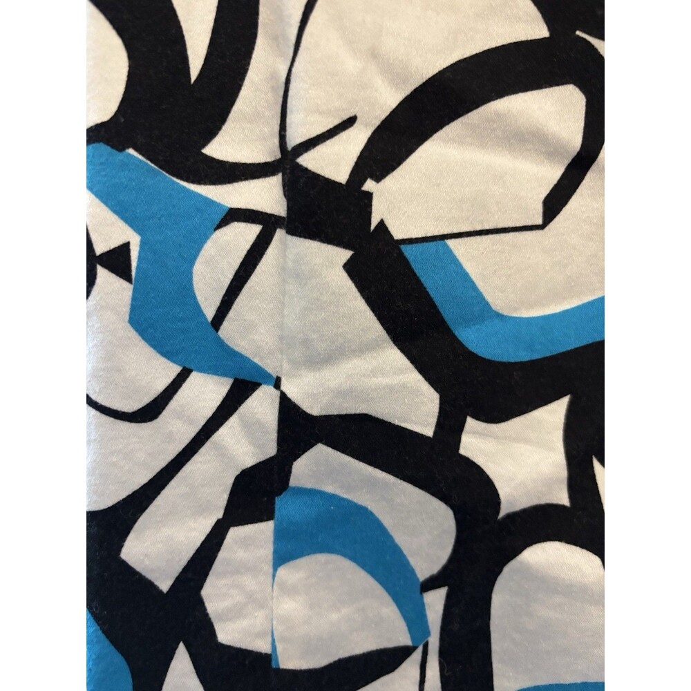 Dress Barn Blazer. Blue Black & White Design Shoulder Pads. Open Front. Lined. M - Picture 6 of 13